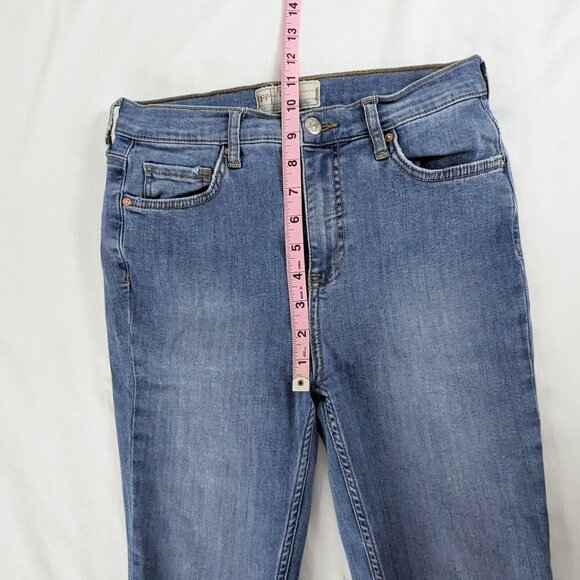 Free People Light Wash Busted Knee Stretch Skinny Jeans - Picture 7 of 11